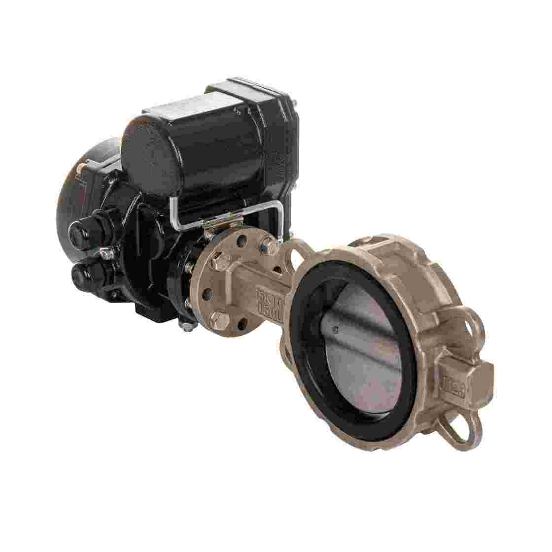 Válvula mariposa de sellado suave con brida eléctrica