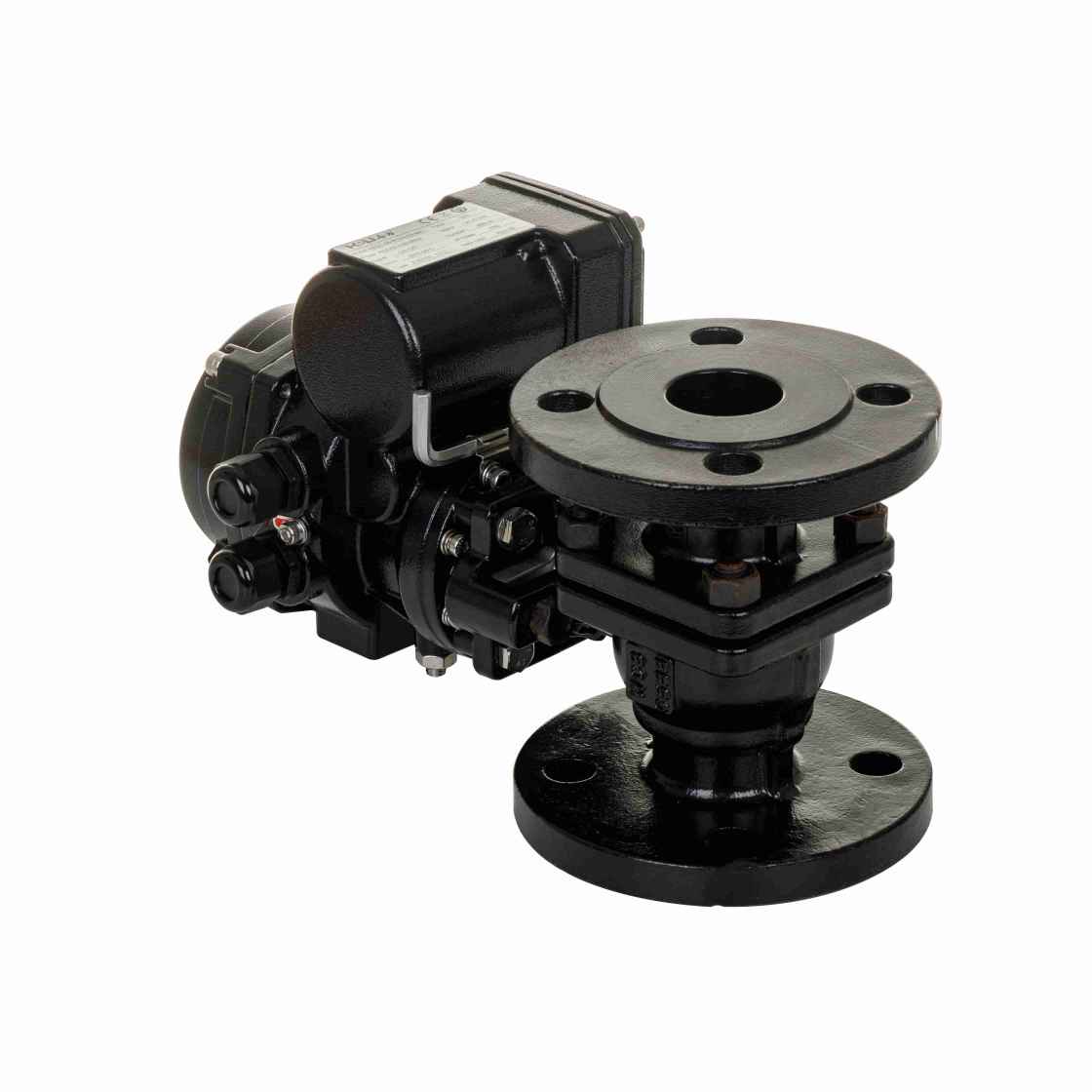 Válvula de bola eléctrica de brida de litio