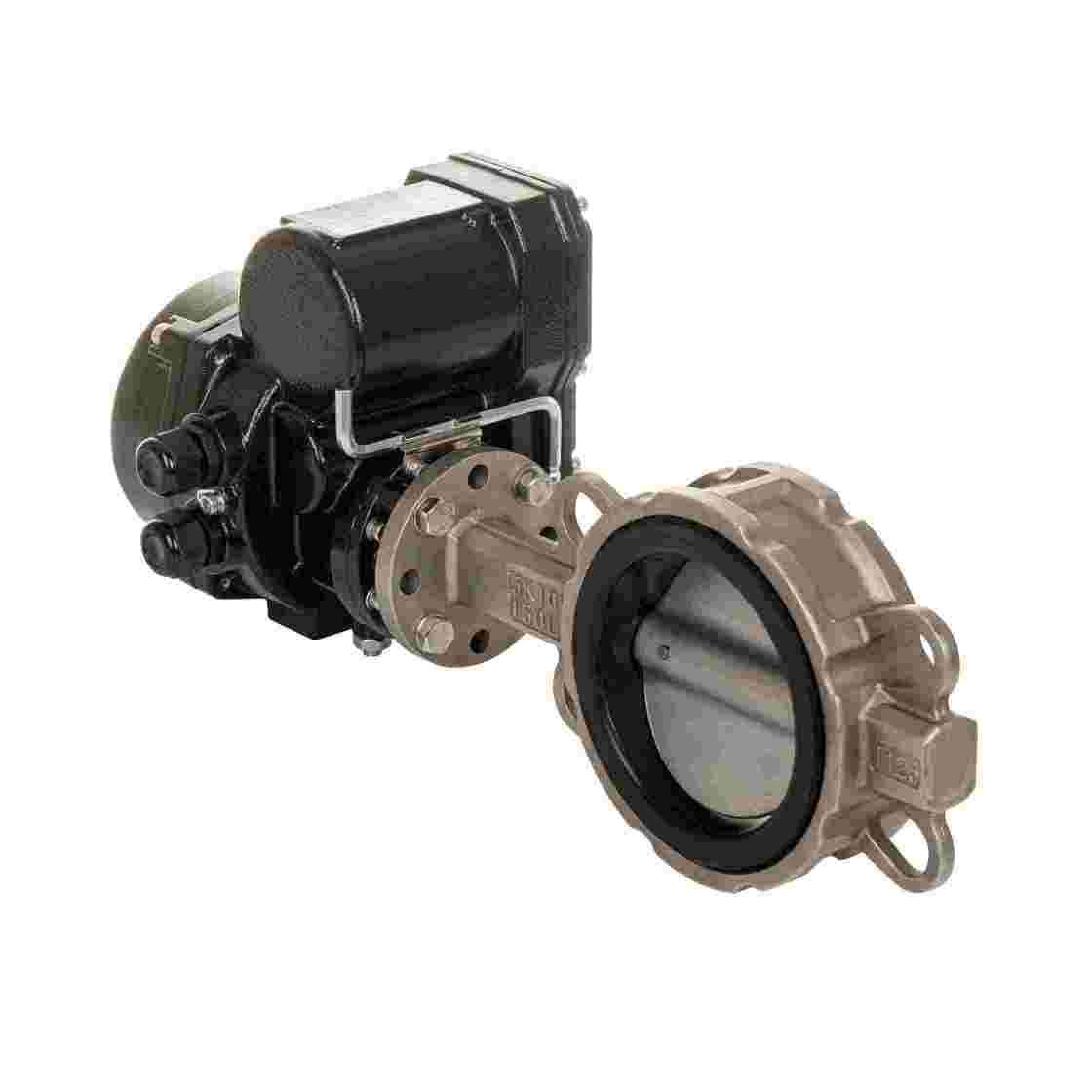 Válvula de mariposa de sellado blando con brida eléctrica de energía de hidrógeno